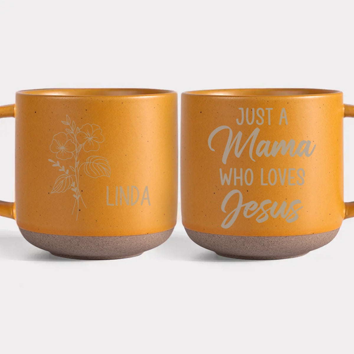 Grateful For Jesus, Always - Personalized Custom Pottery Mug - Christian Gifts For All Believers, Jesus Lovers