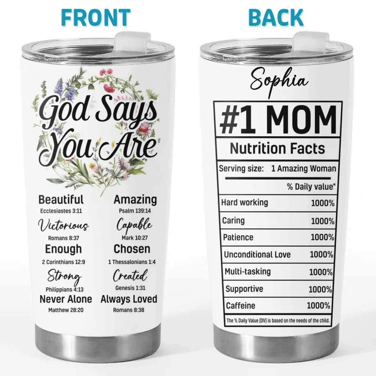God Says You Are My Everything - Personalized Custom Tumbler - Christian Gifts For All Believers, Jesus Lovers