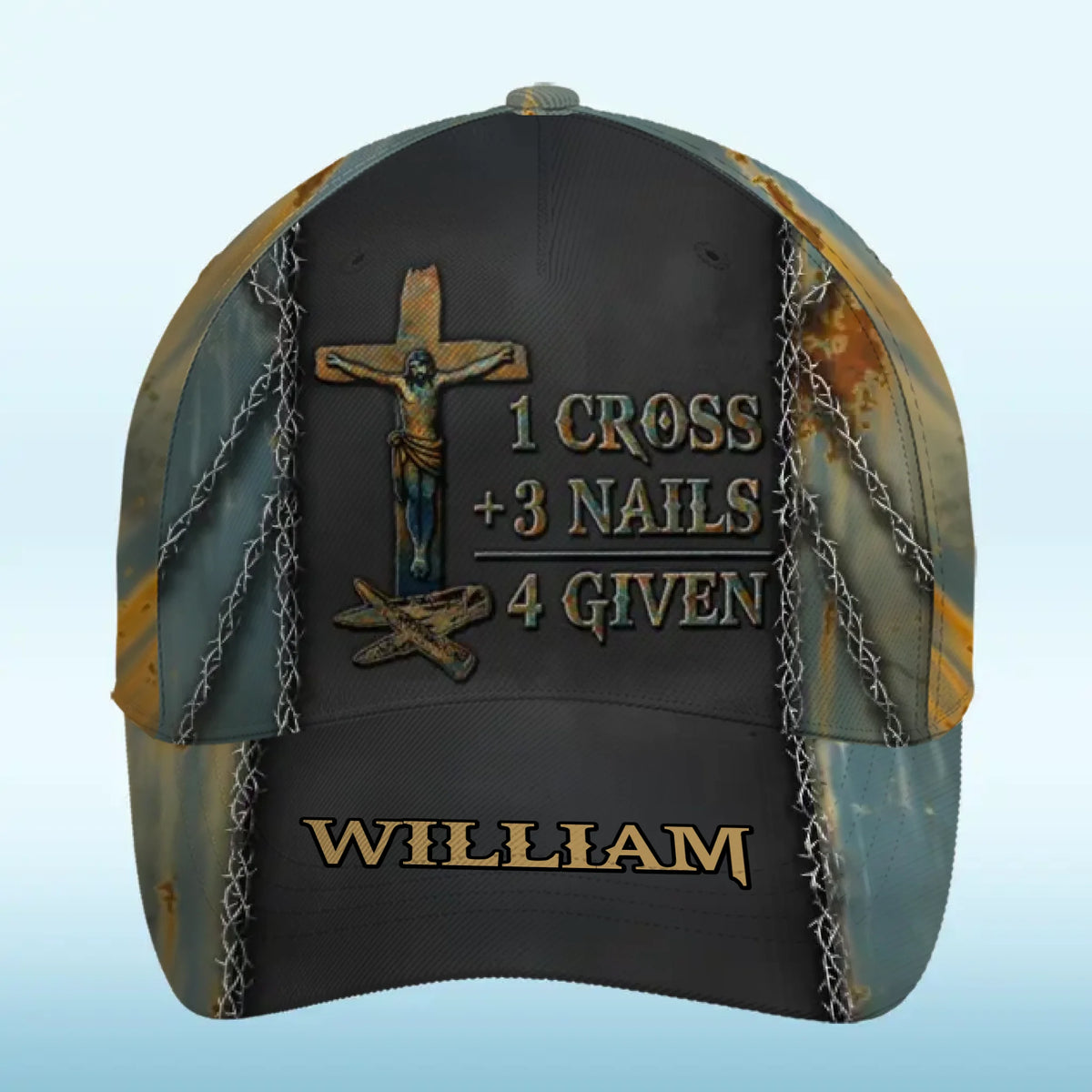 One Cross, Infinite Grace - Personalized Custom Hat, All Over Print Classic Cap - Christian Gifts For All Believers, Jesus Lovers