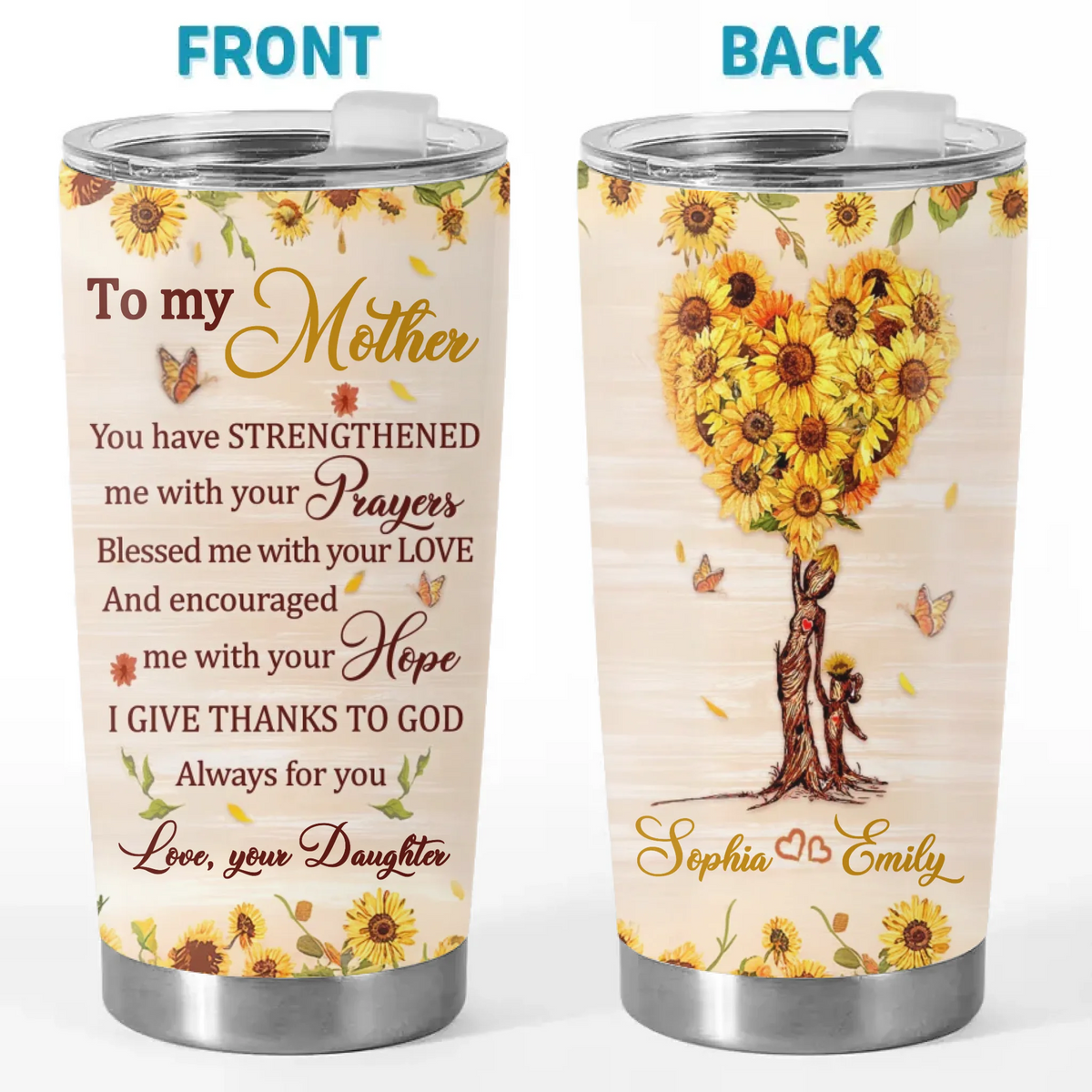 Faith And Love Define Her - Personalized Custom Tumbler - Christian Gifts For All Believers, Jesus Lovers