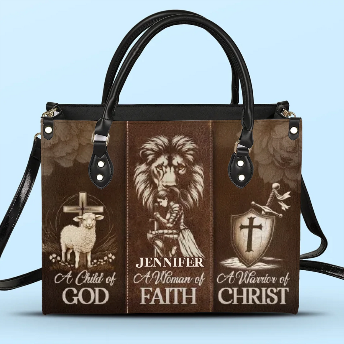 Victory Belongs To The Risen King - Personalized Custom Leather Handbag - Christian Gifts For All Believers, Jesus Lovers