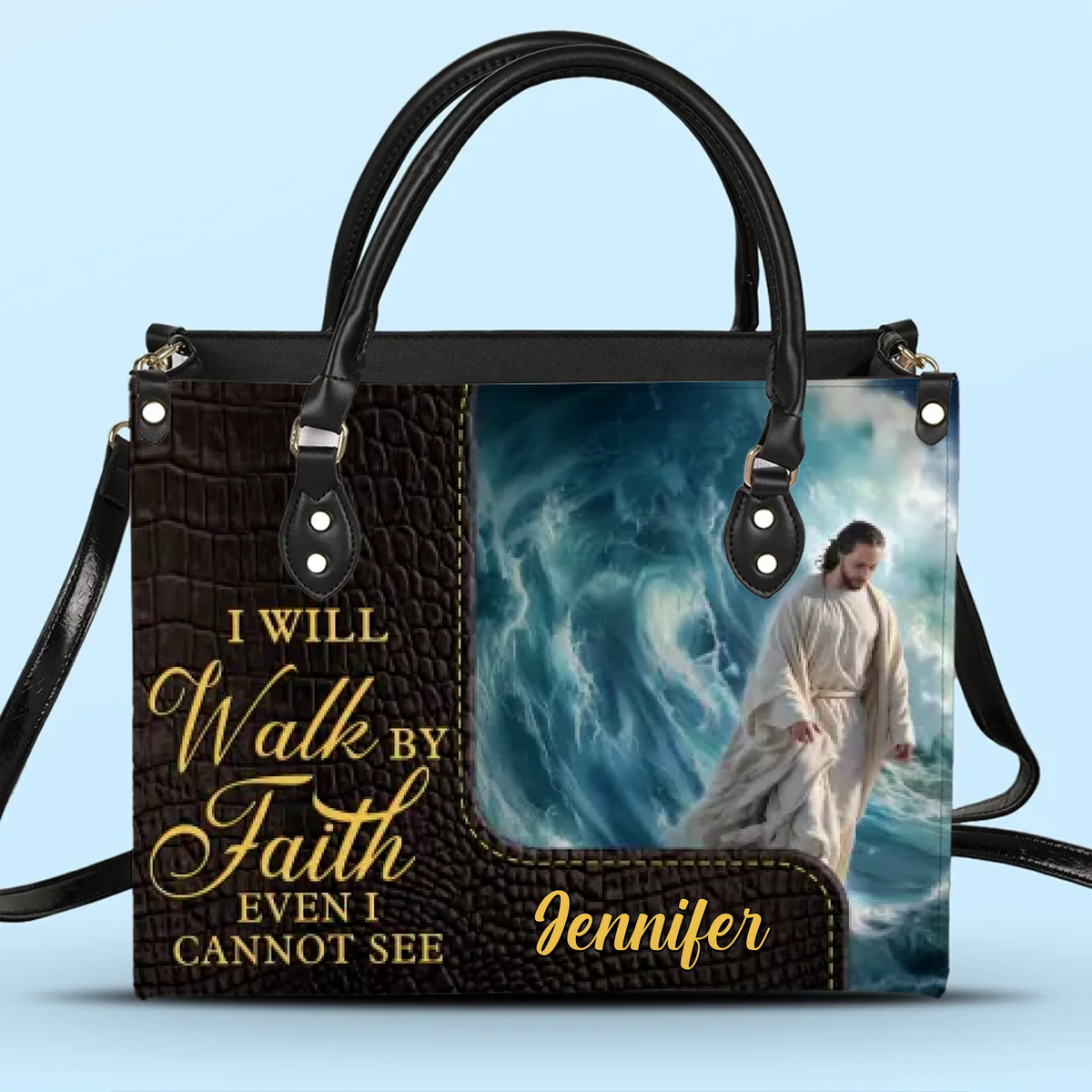 Chosen & Cherished - Personalized Custom Leather Handbag - Christian Gifts For All Believers, Jesus Lovers