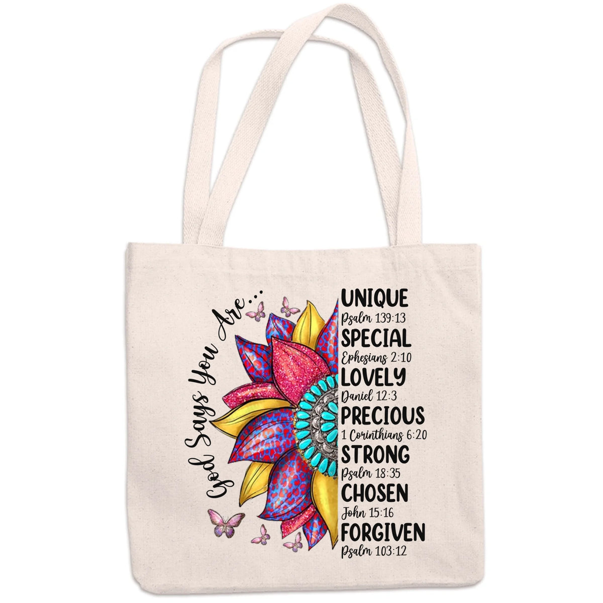 God Says You Are Precious - Personalized Custom Tote Bag - Christian Gifts For All Believers, Jesus Lovers