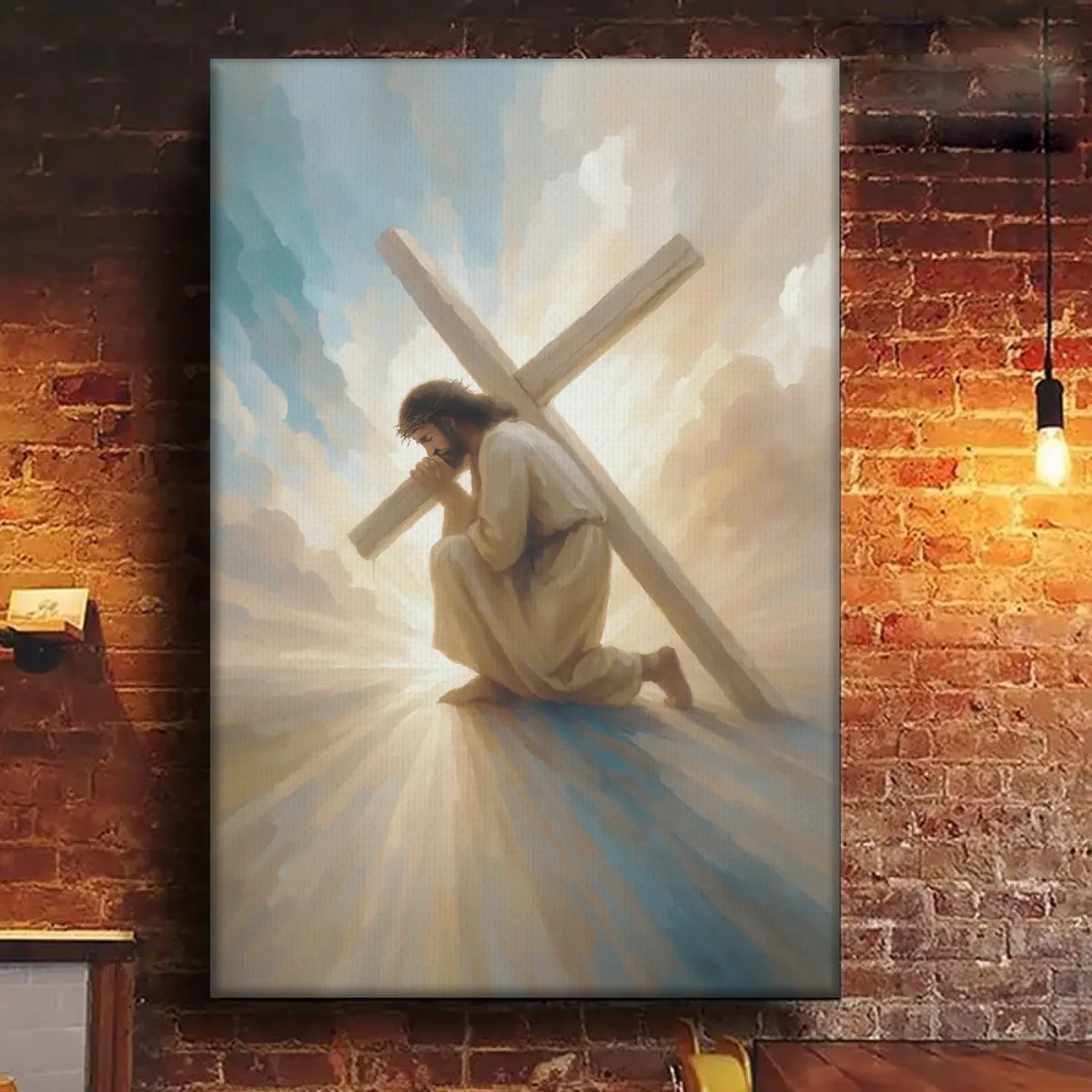 Love Carried That Cross - Vertical Canvas - Christian Gifts For All Believers, Jesus Lovers