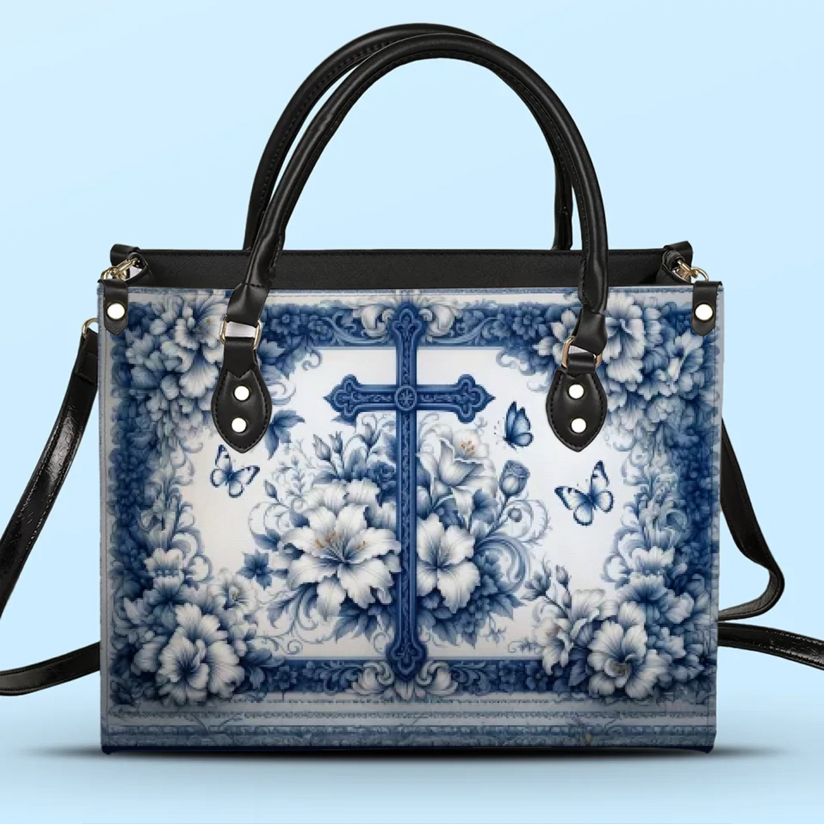 Full Of Grace, Full Of Love - Leather Handbag - Christian Gifts For All Believers, Jesus Lovers
