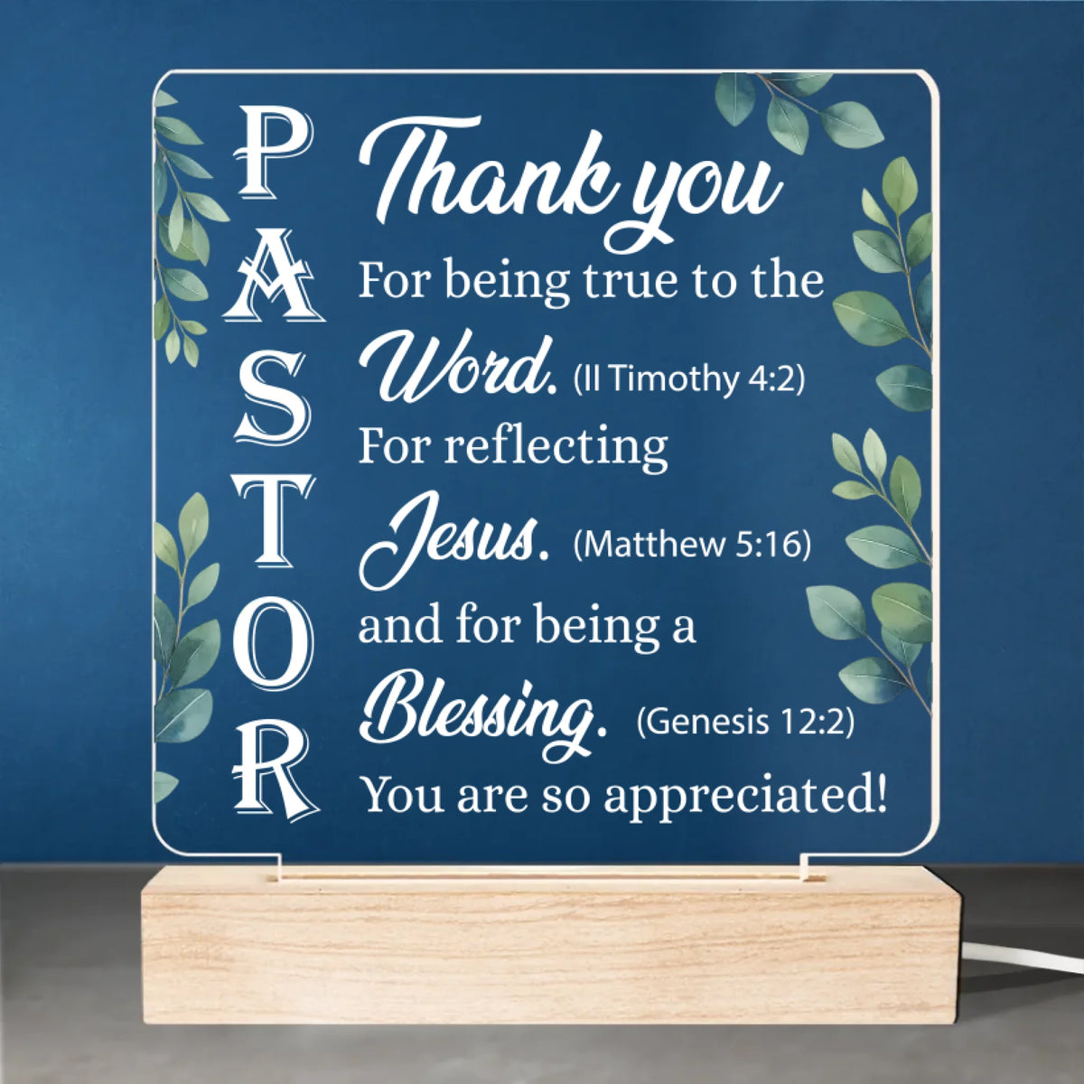 Called To Lead, Chosen To Serve - Acrylic LED Light - Christian Gifts For All Believers, Jesus Lovers