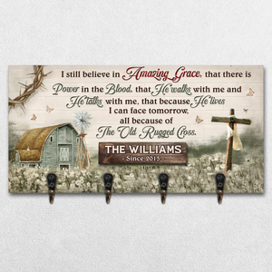 He Walks And Talks With Me - Personalized Custom Home Decor Key Hanger, Key Holder - Christian Gifts For All Believers, Jesus Lovers