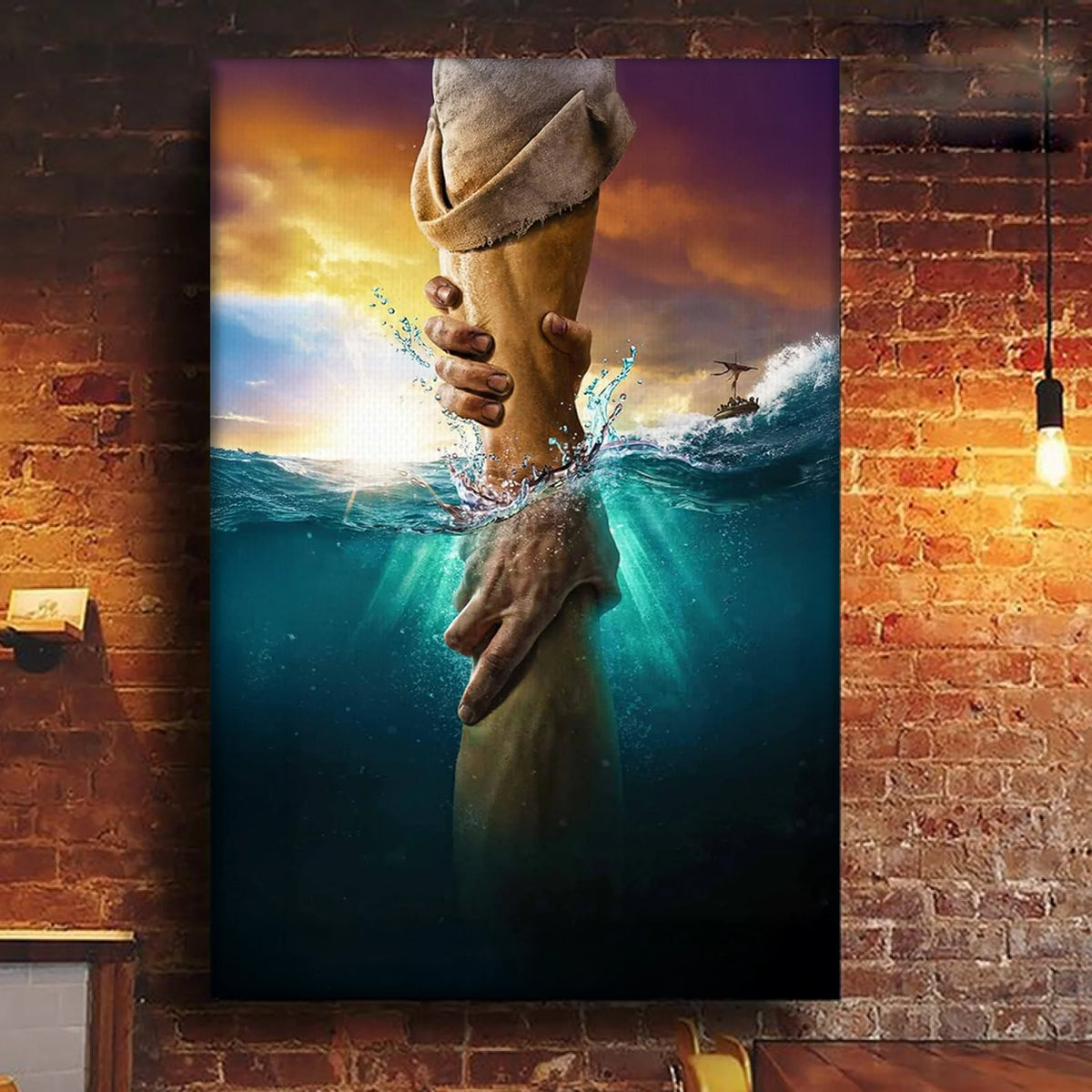 He Pulled Me From The Deep - Vertical Canvas - Christian Gifts For All Believers, Jesus Lovers