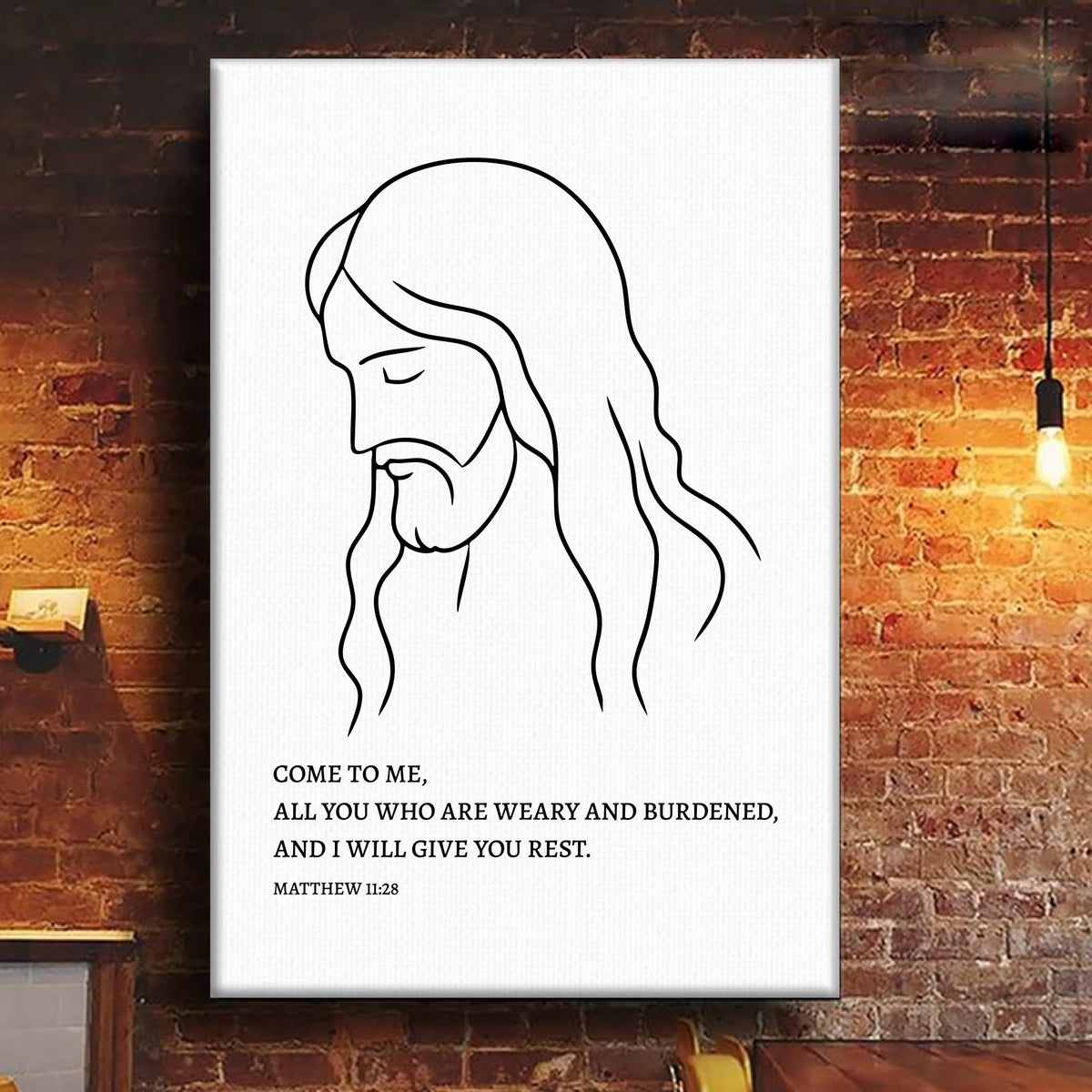 He Will Give You Rest - Vertical Canvas - Christian Gifts For All Believers, Jesus Lovers