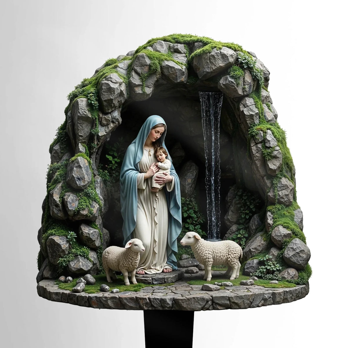 Find The Peace Of His Presence - Stain Glass Style Acrylic Garden Stake - Catholic Gifts For All Believers