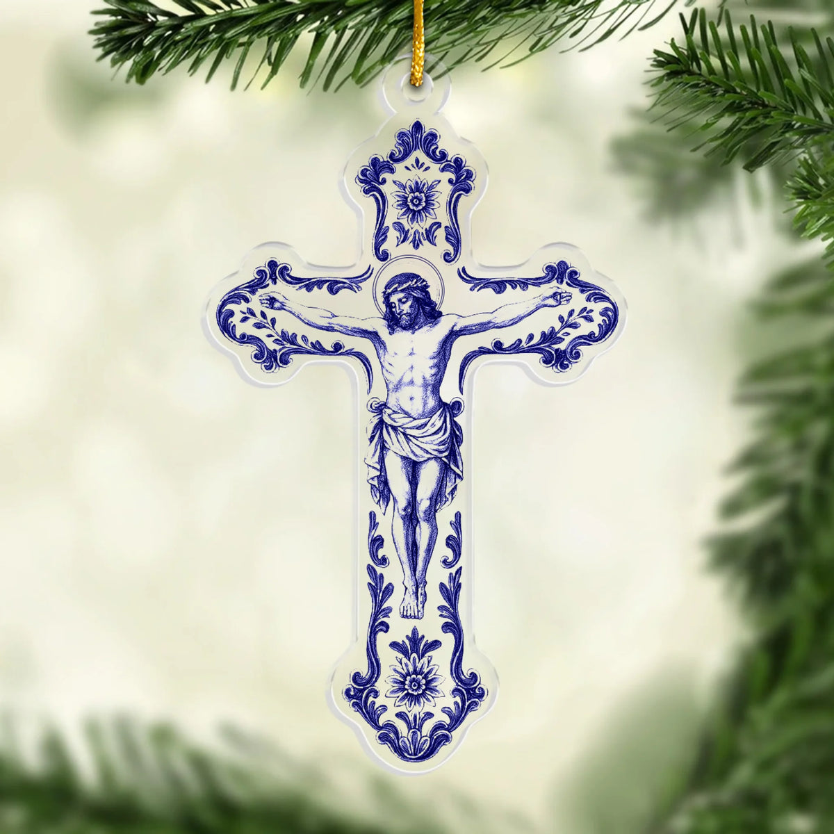 Acrylic Ornament - Christian Gifts For All Believers, Jesus Lovers - Saved By His Love