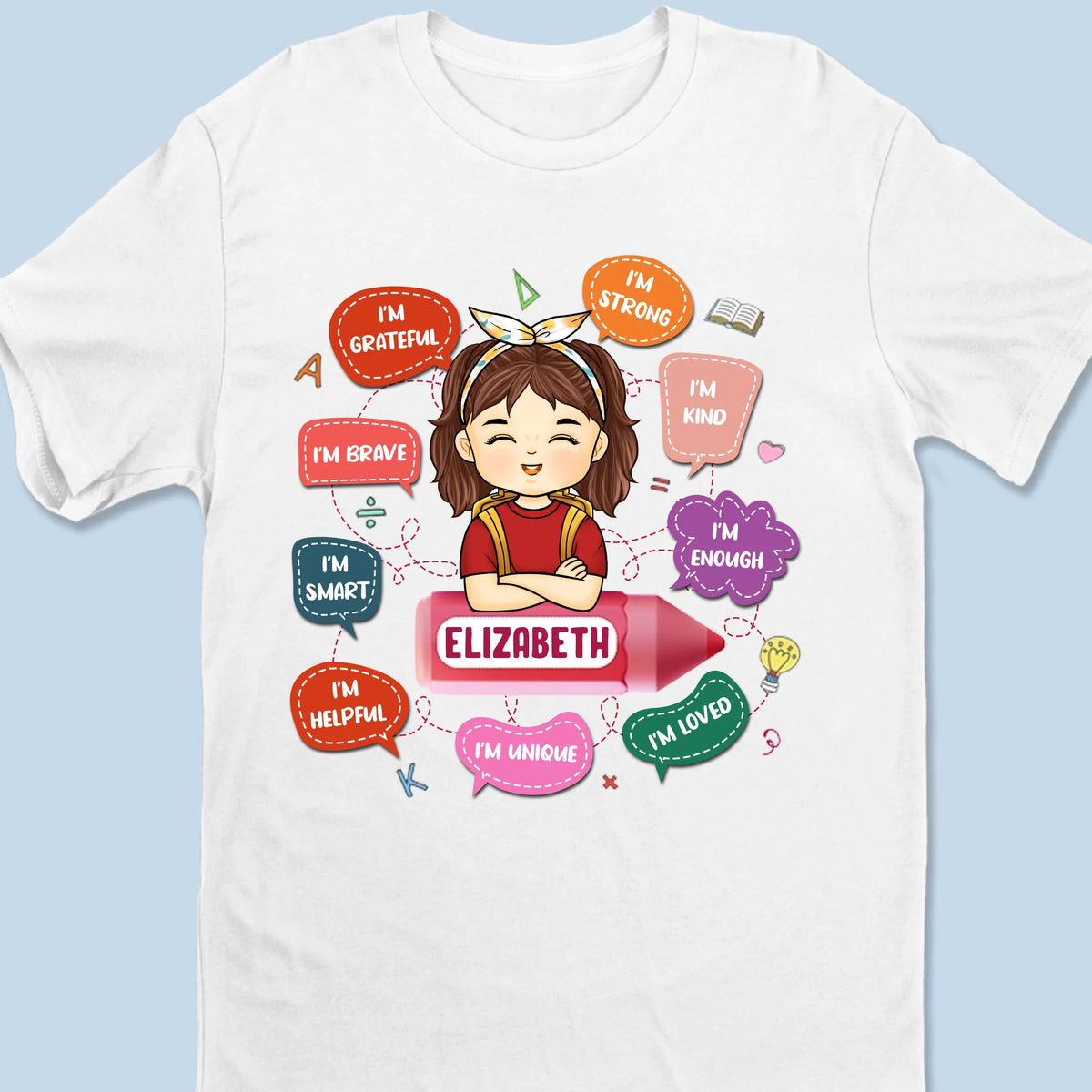 Custom Kids T-shirt - Personalized Back To School Christian Gifts For Kids, All Believers, Jesus Lovers - Pencil In God’s Plan