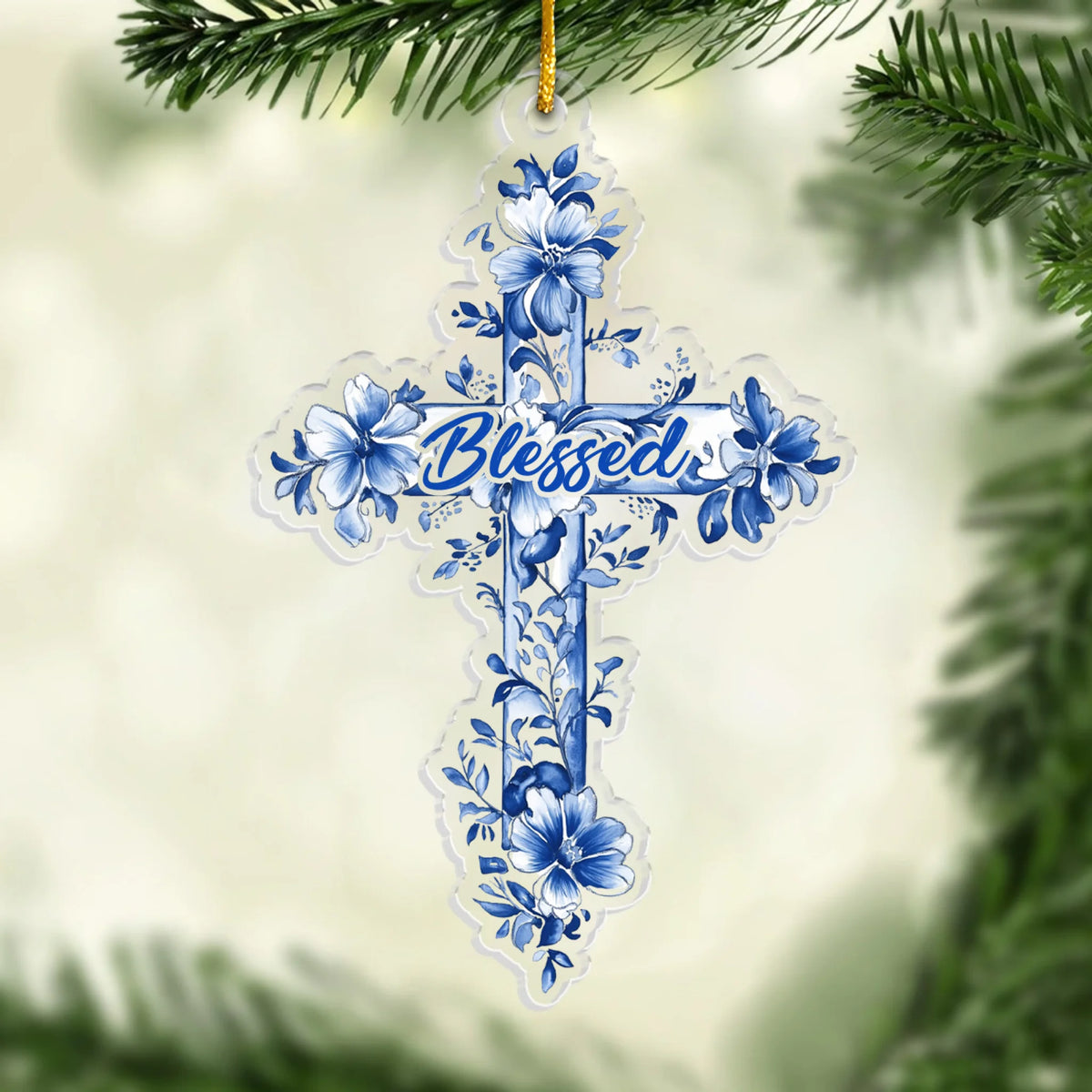 Acrylic Ornament - Christian Gifts For All Believers, Jesus Lovers - God Blessed You