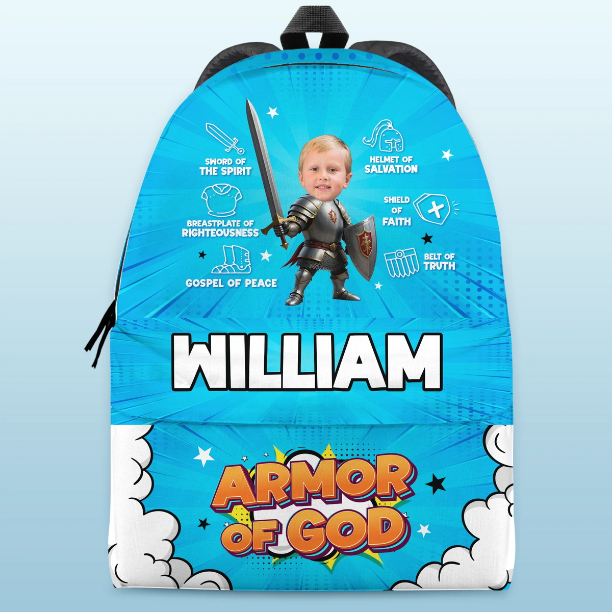 Custom Photo Kids Backpack - Personalized Back To School Christian Gifts For Kids - Jesus Is My Teacher Too