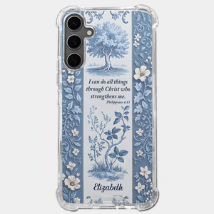 Wowblessing Custom Clear Phone Case - Personalized Christian Gifts For All Believers, Jesus Lovers - Can Do All Things Through Christ