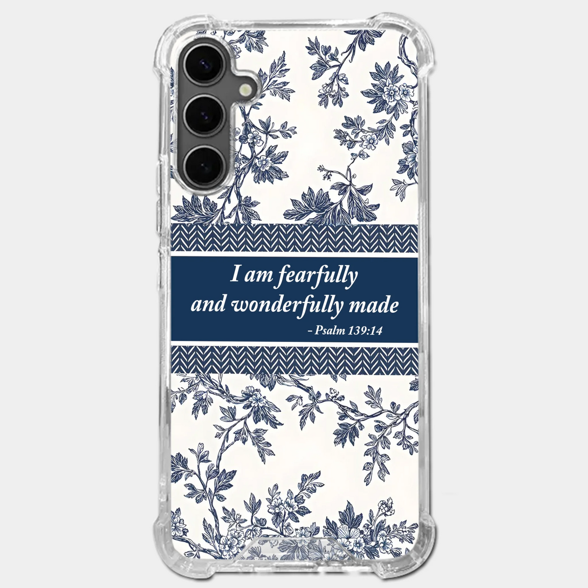 Wowblessing Custom Clear Phone Case - Personalized Christian Gifts For All Believers, Jesus Lovers - I Am Fearfully And Wonderfully Made