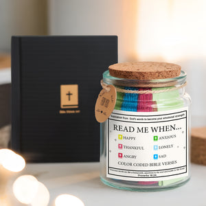90-Day Color Coded Bible Verse Jar Kit With Printable Scriptures - Christian Gifts For All Believers, Jesus Lovers