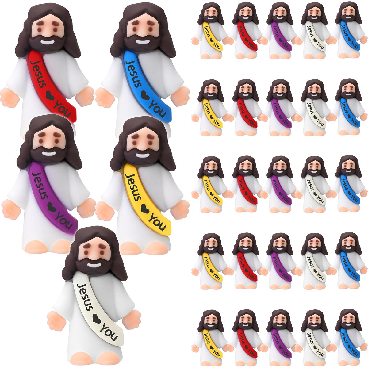 Jesus Loves You – 25 Mini Figures – Christian Toys & Gifts For All Believers, Jesus Lovers