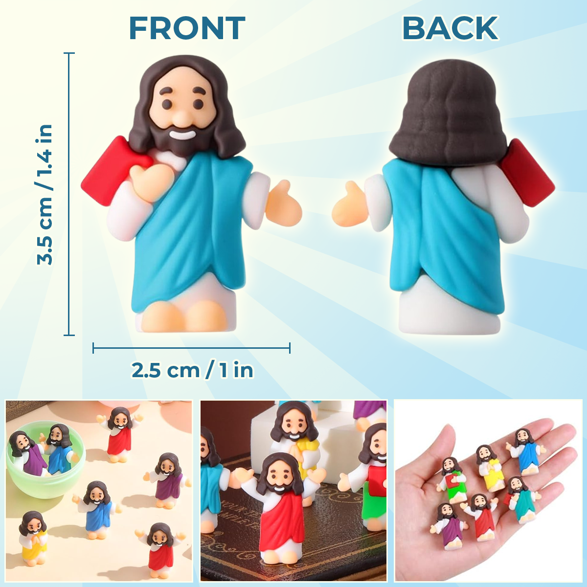 Grace Reaches Where We Can't – 24 Mini Figures – Christian Toys & Gifts For All Believers, Jesus Lovers