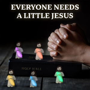 Luminous Mini Figurines Jesus – Christian Toys & Gifts For All Believers, Jesus Lovers - Light Up The Sky
