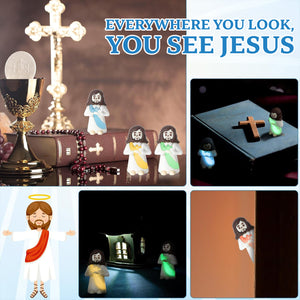 Luminous Mini Figurines Jesus – Christian Toys & Gifts For All Believers, Jesus Lovers - Light Up The Sky