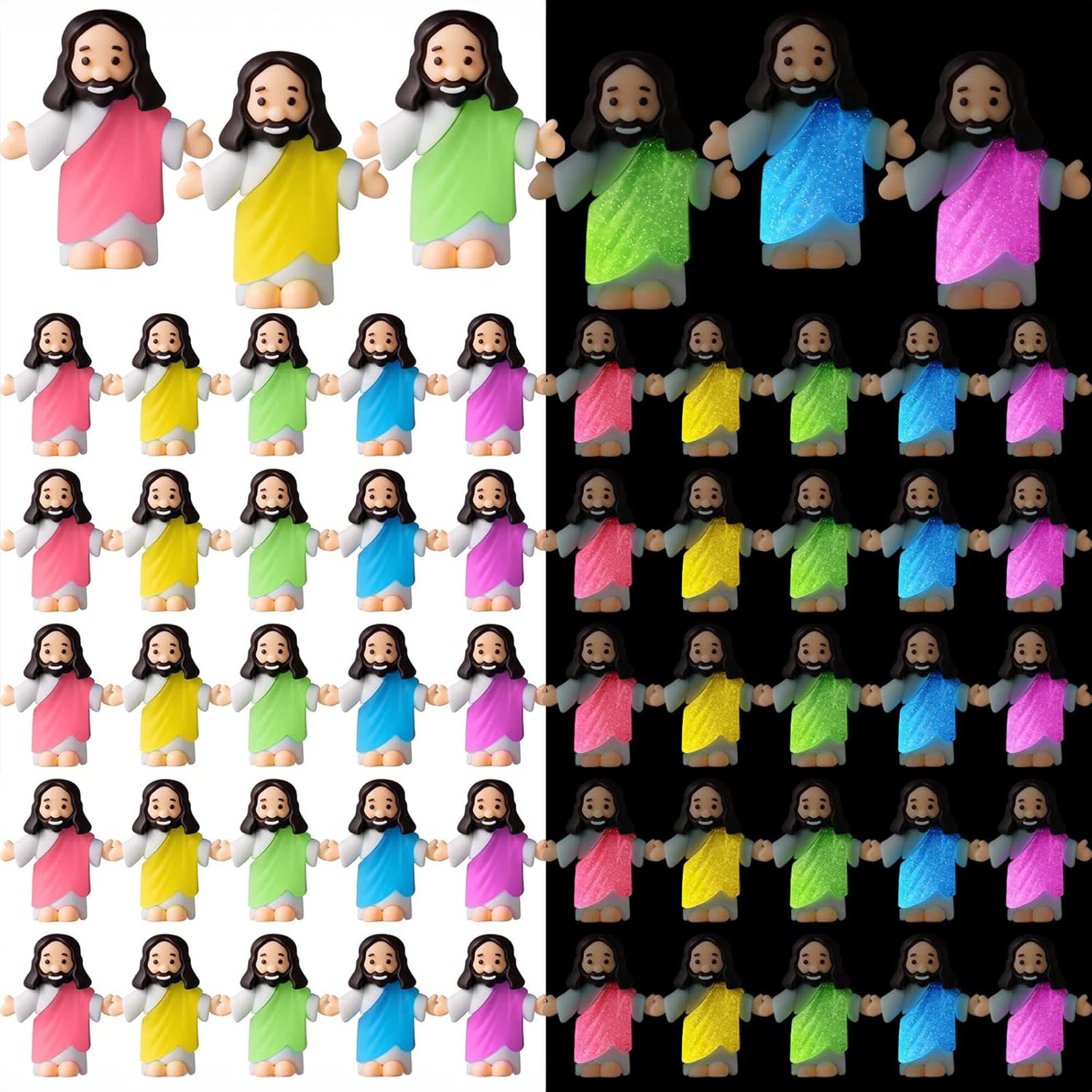 Luminous Mini Figurines Jesus – Christian Toys & Gifts For All Believers, Jesus Lovers - Hold Your Faith