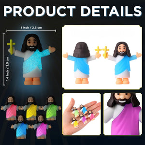 Luminous Mini Figurines Jesus – Christian Toys & Gifts For All Believers, Jesus Lovers - Hold Your Faith