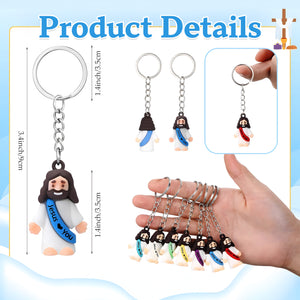 Mini Jesus Keychain – Christian Toys & Gifts For All Believers, Jesus Lovers - He Loves You